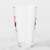 スター、ストライプビールグラスカスタマイズグラス タンブラーグラス (左)