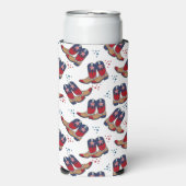 スター、ストライプブーツ&カウボーイブーツ スリム缶クーラー (Seltzer正面)