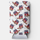 スター、ストライプブーツ&カウボーイブーツ スリム缶クーラー (正面)