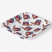 スター、ストライプブーツ&カウボーイブーツ – 愛国的パーティー ペーパープレート (傾斜あり)