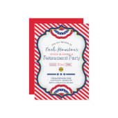 スター&ストライプリタイオメントパーティの招待状 カード (正面/裏面インサイチュ)