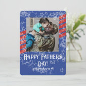 スター&ストライプ軍隊父の日のフォトカード 招待状 (スタンド正面)