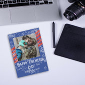 スター&ストライプ軍隊父の日のフォトカード 招待状