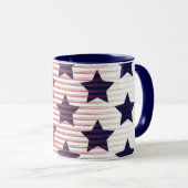 スター&ストライプ7月4日アメリカシック マグカップ (正面右)