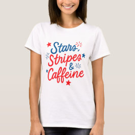 スター ストライプ カフェイン Tシャツ