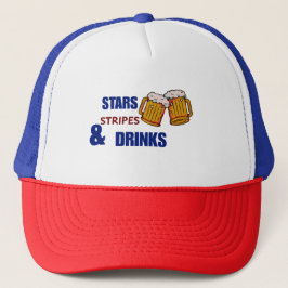 スター ストライプ ドリンク 4th of July ジョーク パトリオティック キャップ