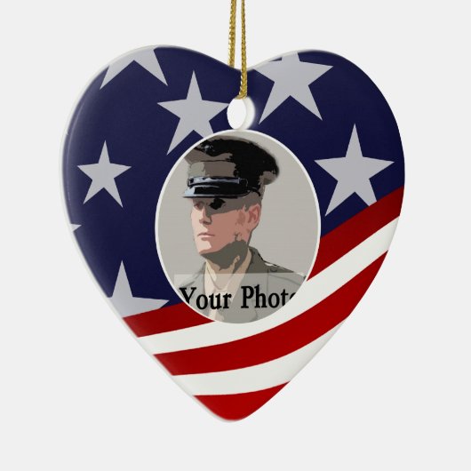 スター&ストライプUSA /軍隊祈りの言葉 セラミックオーナメント (右)