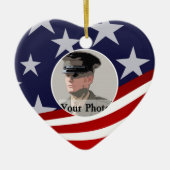 スター&ストライプUSA /軍隊祈りの言葉 セラミックオーナメント (正面)