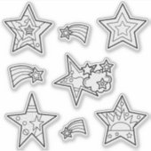 スター・ドゥードル カスタムカット ビニール カラーリング ステッカー シール (正面)