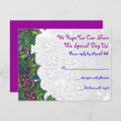 スター&ドラゴンフライバーバルミツワー招待状返信 招待状 (正面/裏面)