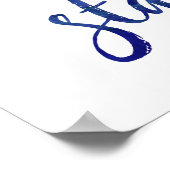 スター・ネイビー・ブルーのタイポグラフィポスターに願う ポスター (角)