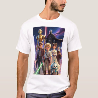 スター・バトル | 空想的宇宙冒険クルー Tシャツ