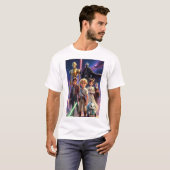 スター・バトル | 空想的宇宙冒険クルー Tシャツ (正面フル)