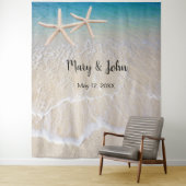 スター・フィッシュ・ビーチ・ウェディング・フォト・バックドロップ タペストリー (インサイチュ)