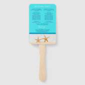 スター・フィッシュ・ビーチ・ウェディング 式プログラム 手扇 ハンドファン (裏面)