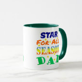 スター・フォー・オールシーズンのお父さんの日のメッセージ マグカップ (正面右)