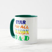 スター・フォー・オールシーズンのお父さんの日のメッセージ マグカップ (正面左)