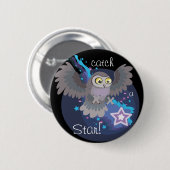 スター!~フクロウボタンをキャッチ 缶バッジ (正面&裏面)