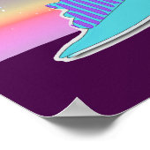 スター・ブルーの漫画の恐竜のポスターを願う ポスター (角)