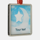 スター&ムーンシルバーカラーメタルオーナメント メタルオーナメント (右)