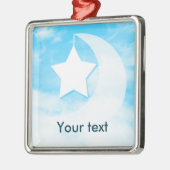 スター&ムーンシルバーカラーメタルオーナメント メタルオーナメント (左)