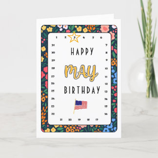 スター・メイ・誕生日・カードのインタラクティブな移動 カード