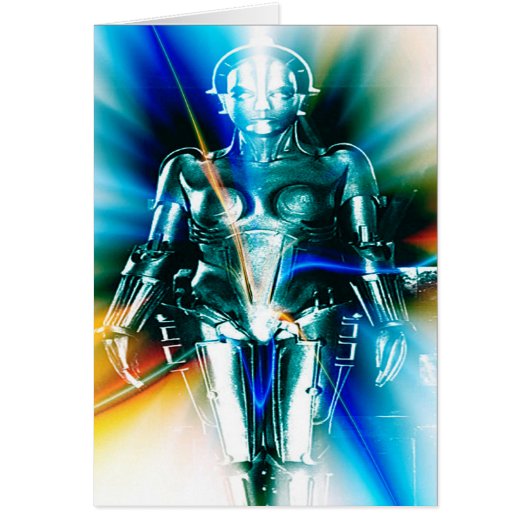スター・ライト・ロボットグリーティングカード (正面)