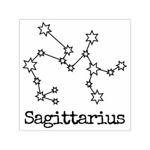 スター〔占星術の〕十二宮図天空占星術射手座 セルフインキングスタンプ