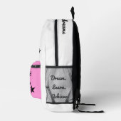 スター&引用文ズスクールバッグ プリントバックパック (右)