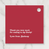 スター&誕生日ストライプ愛国少年ありがとう フェイバータグ (裏面)