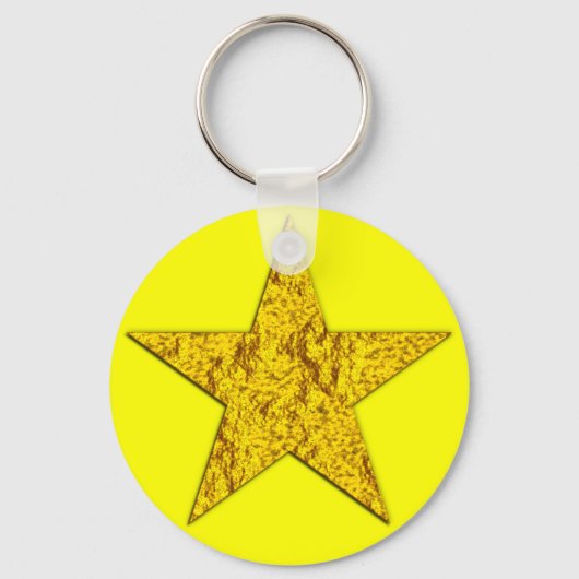 スター(金ゴールドナゲット) キーホルダー (正面)