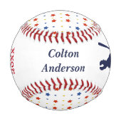 スターMVPキープサケパーソナライズされた 野球ボール (正面)