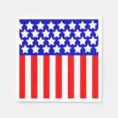 スターNストライプ赤白青 スタンダードカクテルナプキン (正面)