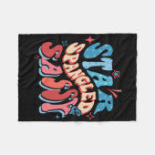 スターSpangledとSy独立の日Groovy 4th O フリースブランケット (正面(横))
