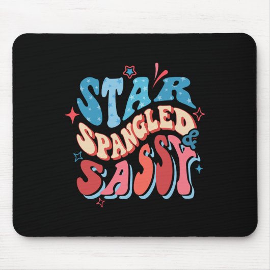 スターSpangledとSy独立の日Groovy 4th O マウスパッド (正面)