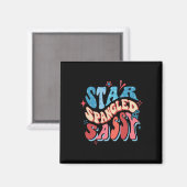 スターSpangledとSy独立の日Groovy 4th O マグネット (正面/裏面)