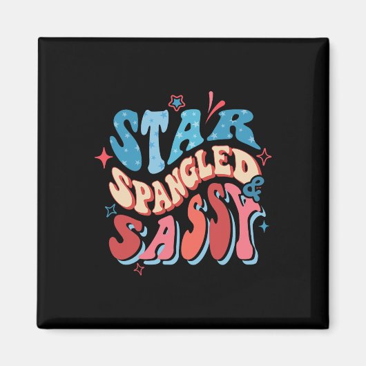 スターSpangledとSy独立の日Groovy 4th O マグネット (正面)