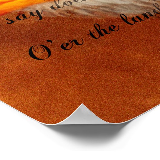 スターSpangled Banner Lyrics Eagle ポスター (角)