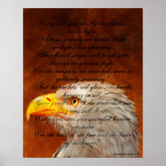 スターSpangled Banner Lyrics Eagle ポスター