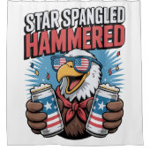 スターSpangled Hambled USAおもしろいパーティーイーグル シャワーカーテン (正面)