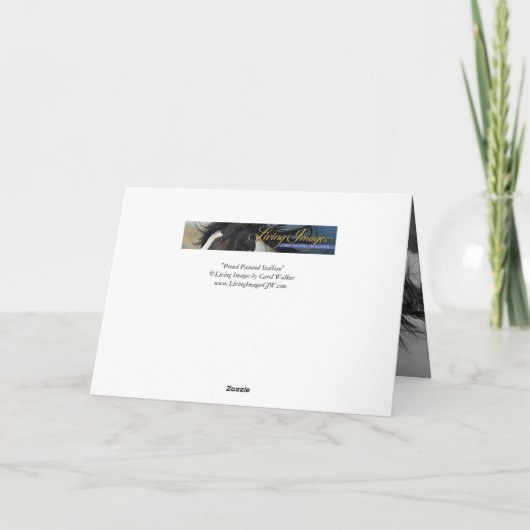 スタ色彩の鮮やかリオンの野誇りを持った生馬グリーティングカード カード (裏面)