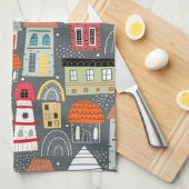 スチカラフルカンジナビア様式ホーム キッチンタオル (四つ折り)