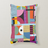 スチカラフルカンジナビア：明るいパターンのミックス。 アクセントクッション (正面(垂直))