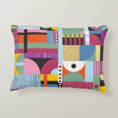 スチカラフルカンジナビア：明るいパターンのミックス。 アクセントクッション (裏面)