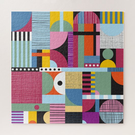 スチカラフルカンジナビア:明るいパターンのミックス。 ジグソーパズル (横)