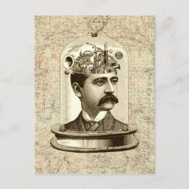 スチクールームパンクの時計の脳を ポストカード