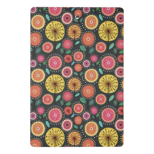 スチスタイリッシュンチフォークフラワーモノグラム ミニクリップボード (裏面)