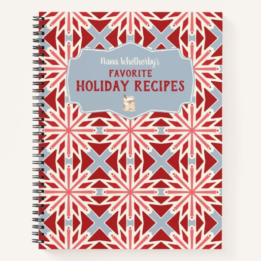 スチパーソナライズされたカンジナビアホリデーレシピ ノートブック (正面)
