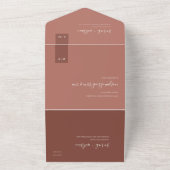 スチミニマルンディテラコッタラストモノグラム結婚ズAL オールインワン招待状 (外側)