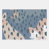 スチミニマルンディベージュクリーム素朴抽象芸術形状 ラッピングペーパーシート (正面2)